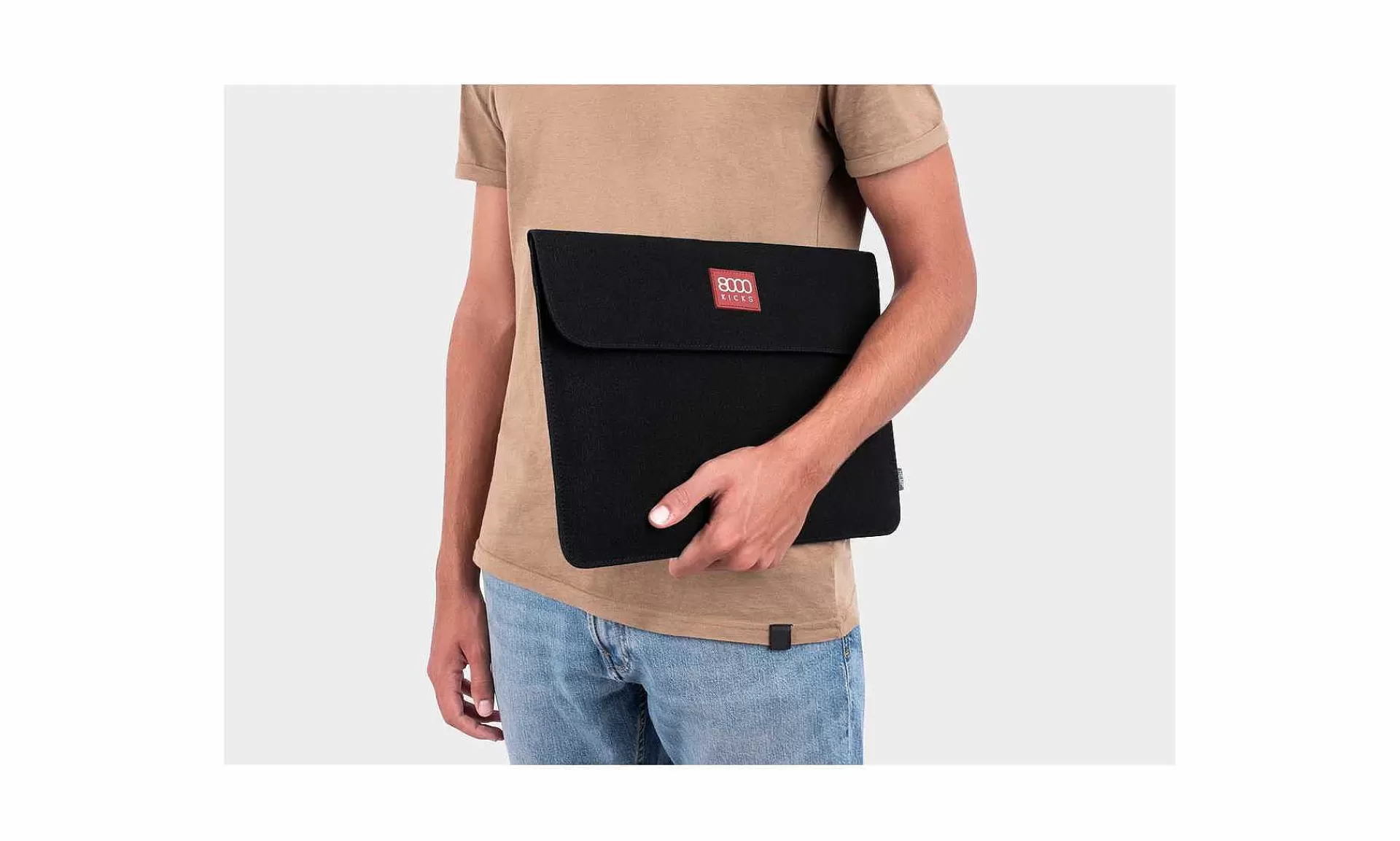 Accessoires 8000kicks Big Laptop Case Black