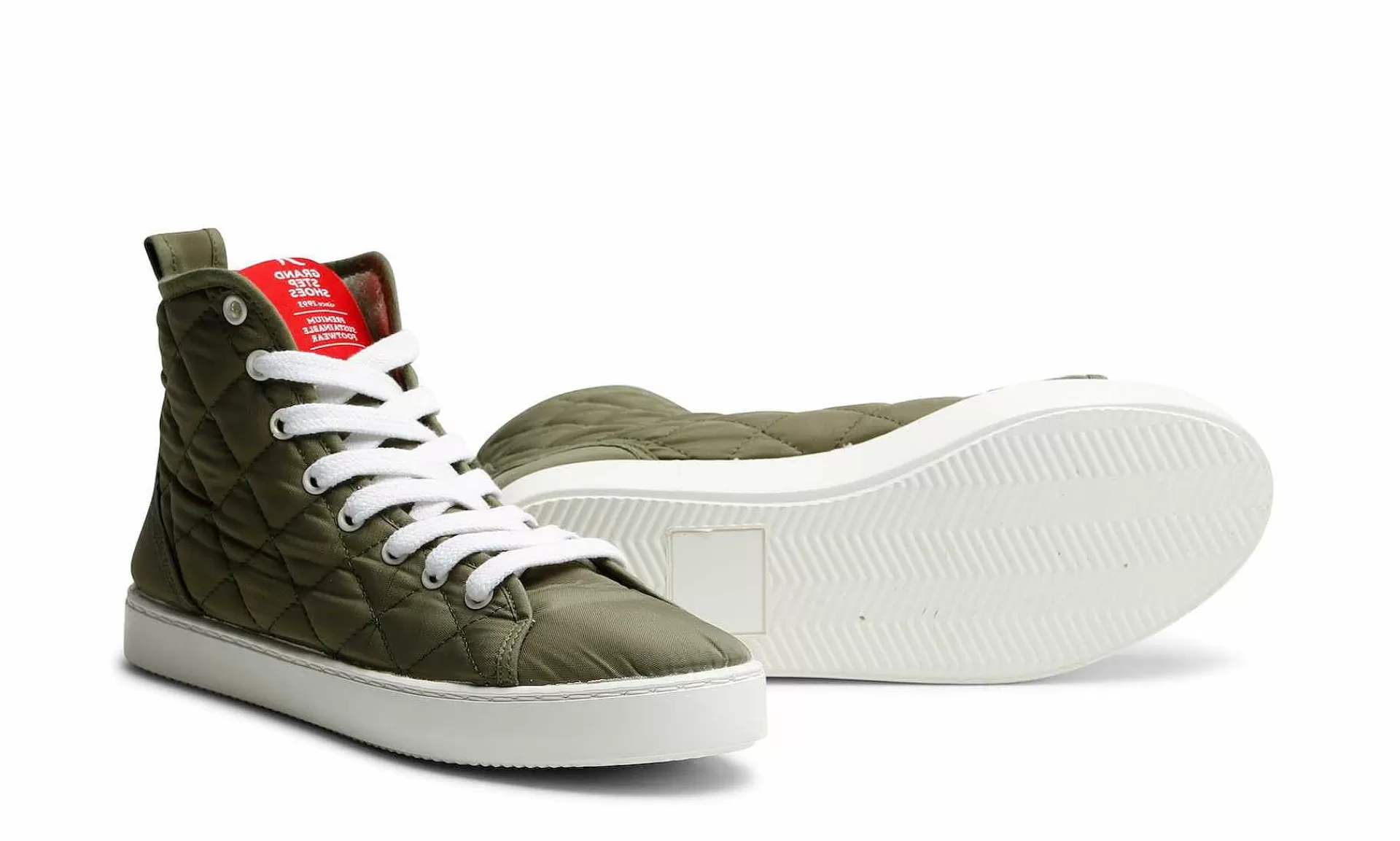 Damen Grand Step Shoes Isa High Top Sneaker Olive