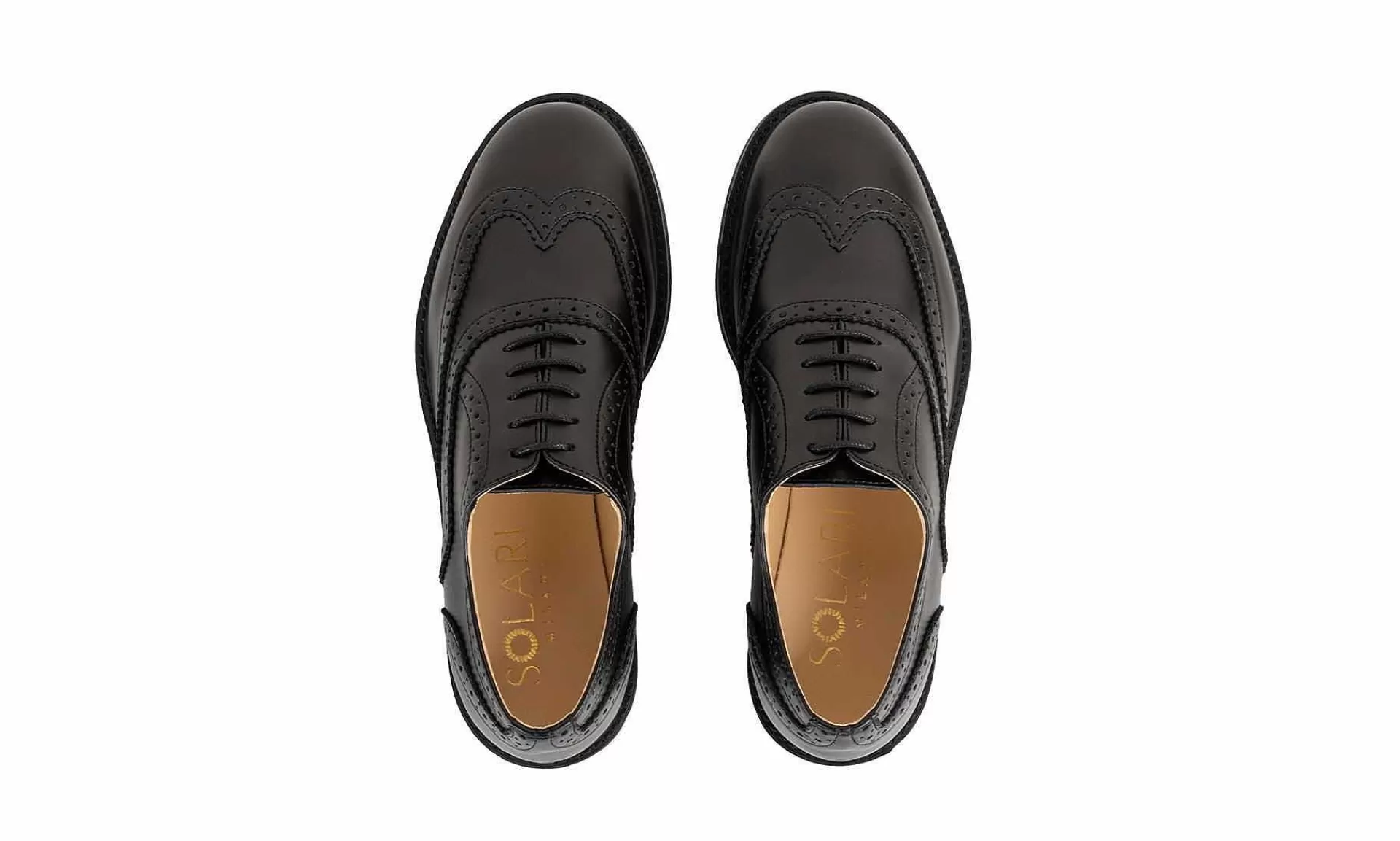 Damen Solari Milano Oxford Brogue Woman Black