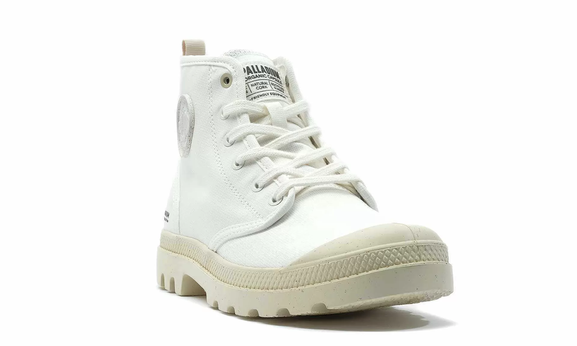 Damen Palladium Pampa Hi Zip Organic Star White