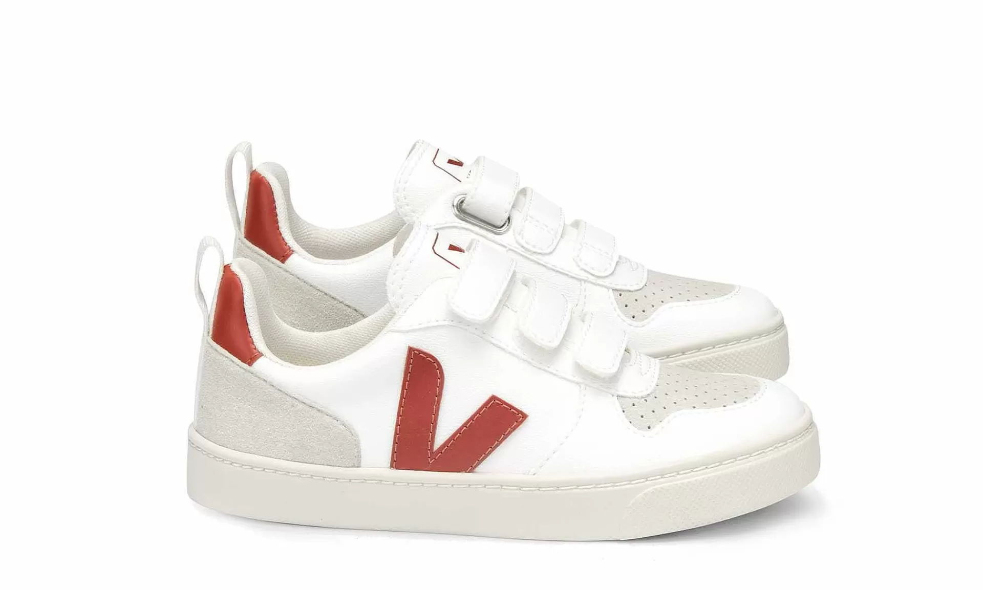 Kinder Veja Small V-10 Velcro Cwl White Rouille