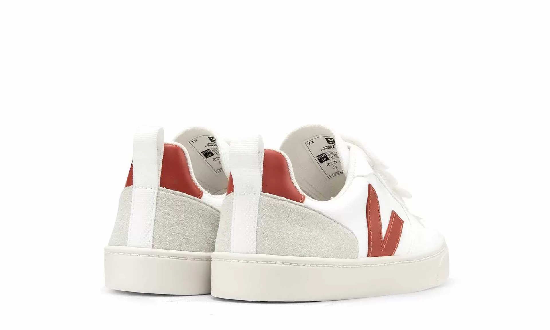 Kinder Veja Small V-10 Velcro Cwl White Rouille