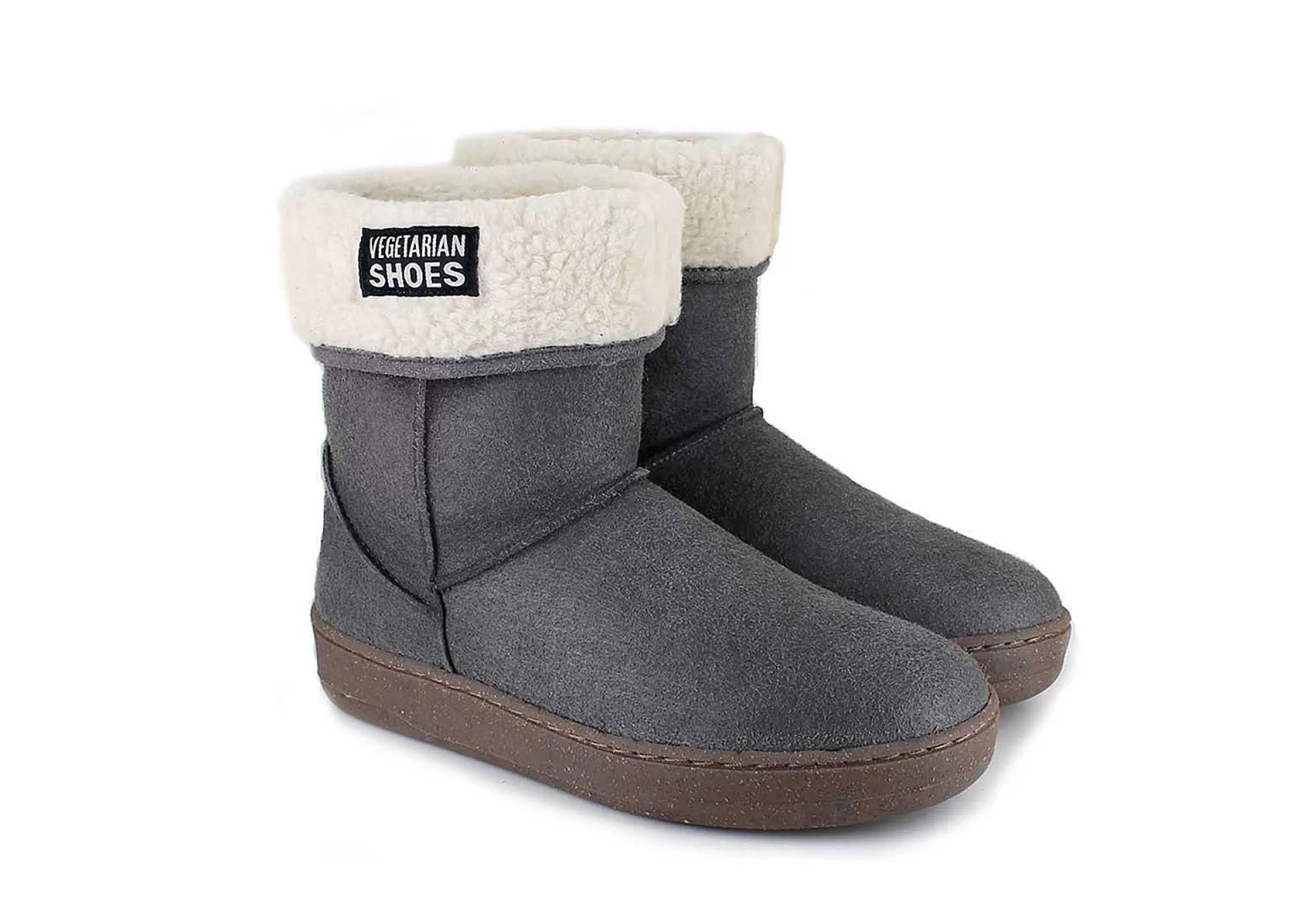 Damen Vegetarian Shoes Snugge Boot Grey