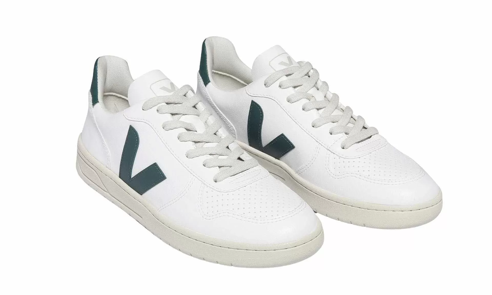 Herren Veja V-10 Vegan White Brittany