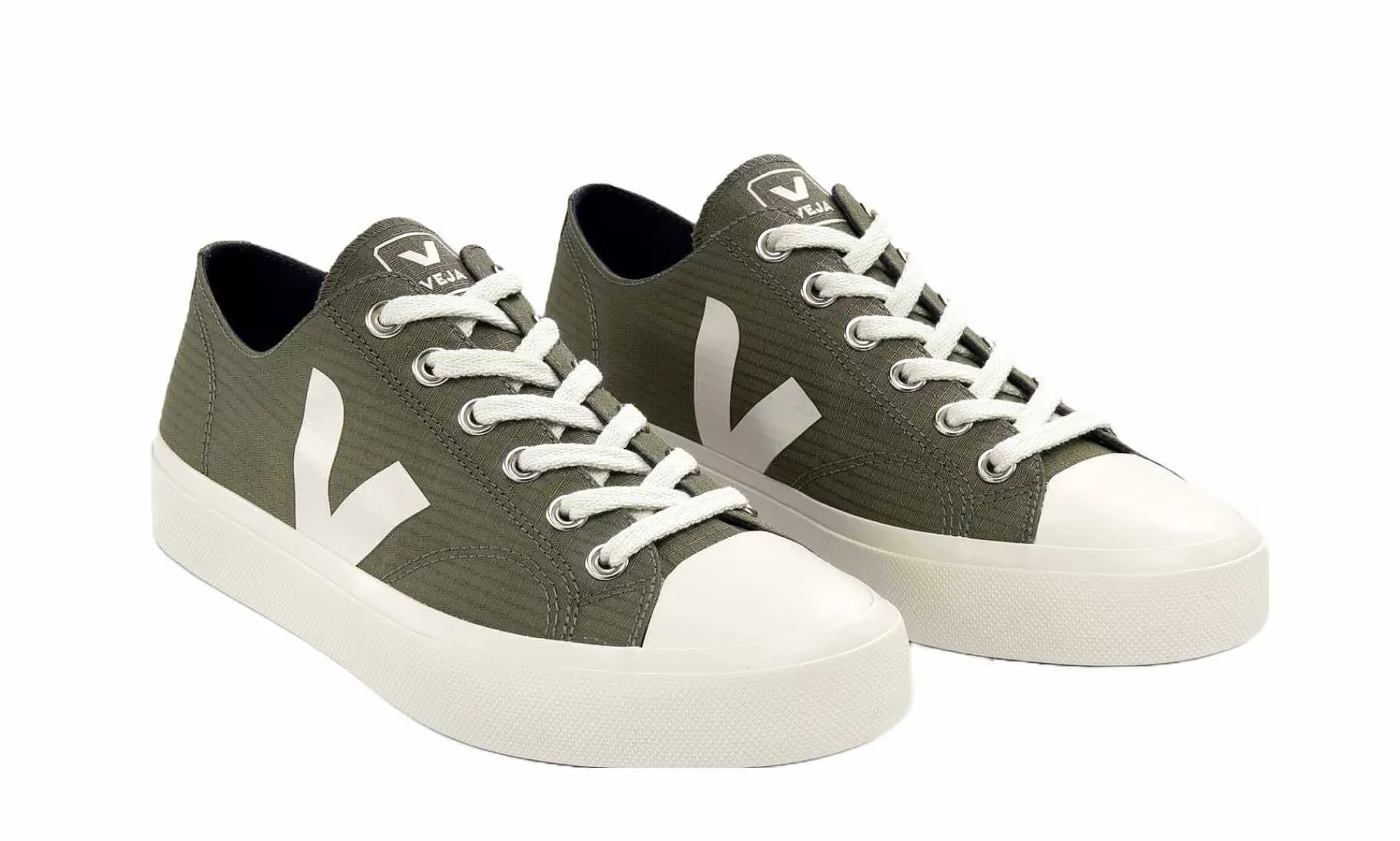 Herren Veja Wata Ii Low Canvas Kaki Pierre